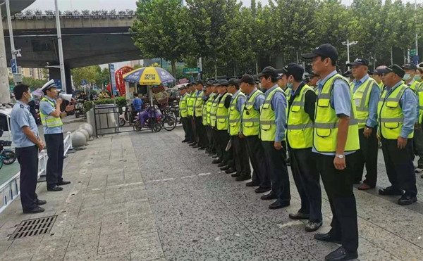 2020年9月文明創(chuàng)建前夕,恒杰保安包河文明勸導(dǎo)員動員會